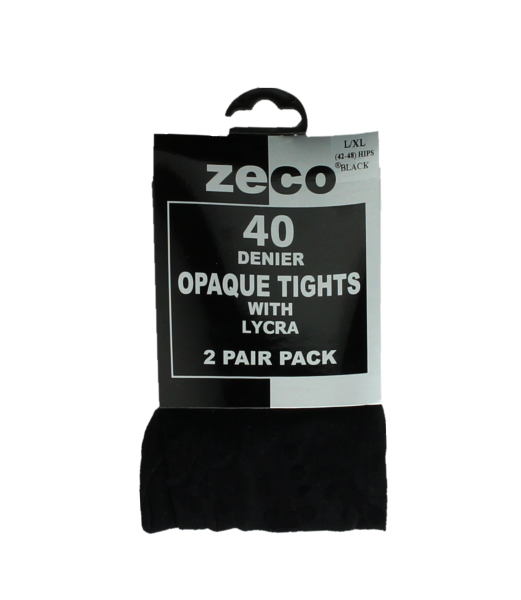 BLACK 2 PACK 40 DENIER TIGHTS Image