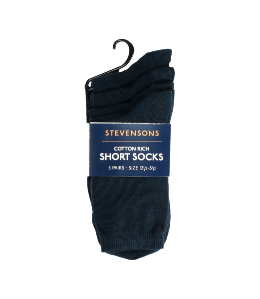 NAVY 5 PACK ANKLE SOCKS Image