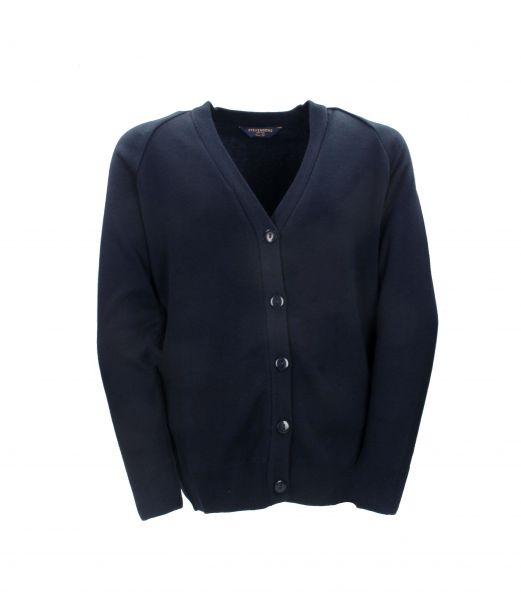 NAVY COTTON ACRYLIC CARDIGAN Image