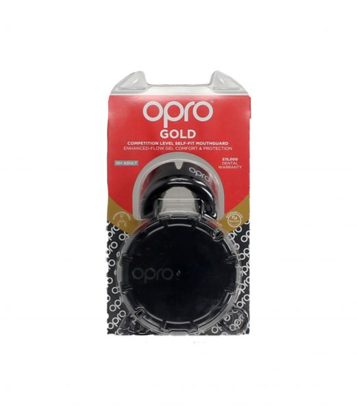 BLACK OPRO MOUTH GUARD GOLD Image
