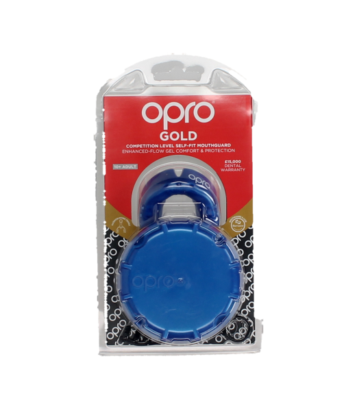 NAVY OPRO MOUTH GUARD GOLD Image