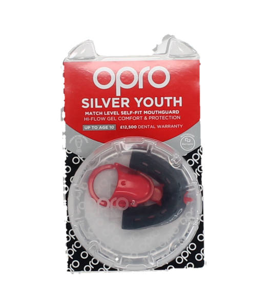 BLACK OPRO MOUTH GUARD JUNIOR SILVER Image