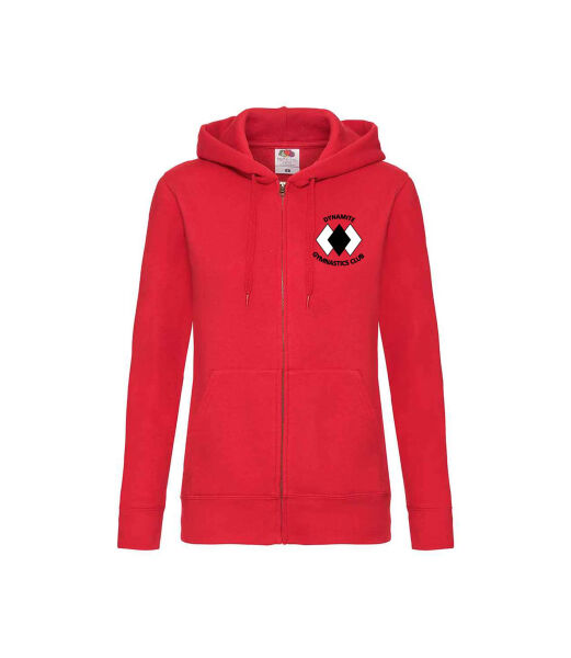 DYNAMITE GYMNASTICS FEMALE ZIP HOODY - RED Image
