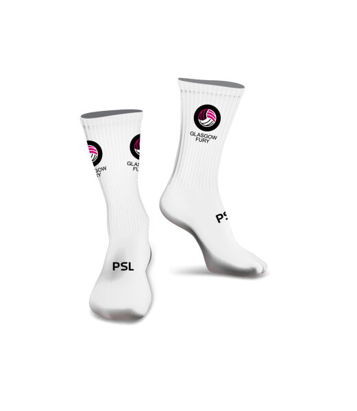 GLASGOW FURY NETBALL CLUB ANKLE SOCKS - WHITE Image