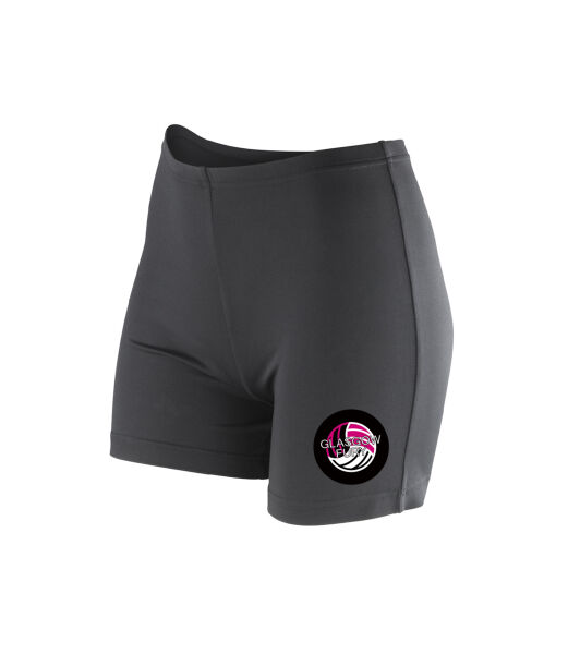 GLASGOW FURY NETBALL CLUB IMPACT SOFTEX SHORTS - BLACK Image