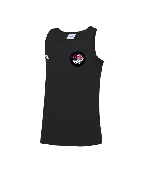 GLASGOW FURY NETBALL CLUB JUNIOR VEST TOP - BLACK Image