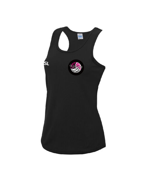 GLASGOW FURY NETBALL CLUB SENIOR VEST TOP - BLACK Image