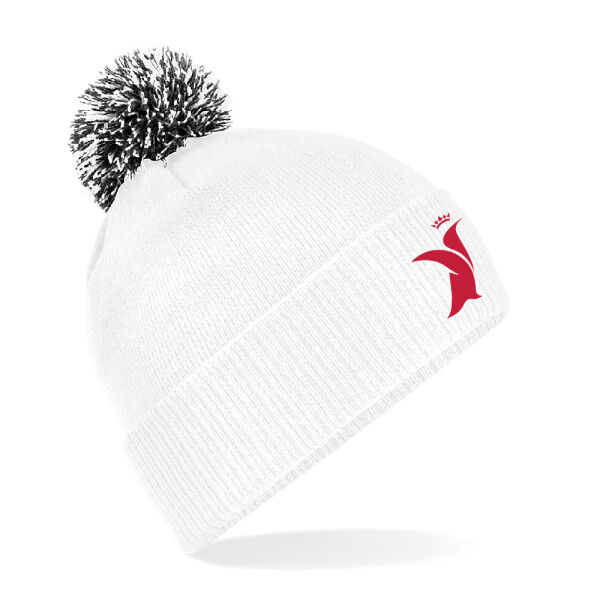 UOD PENGUIN VARSITY BOBBLE HAT - WHITE/BLACK Image