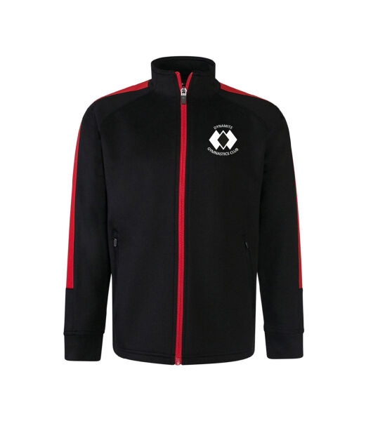 DYNAMITE GYMNASTICS JUNIOR KNITTED TRACKSUIT TOP - BLACK/RED Image