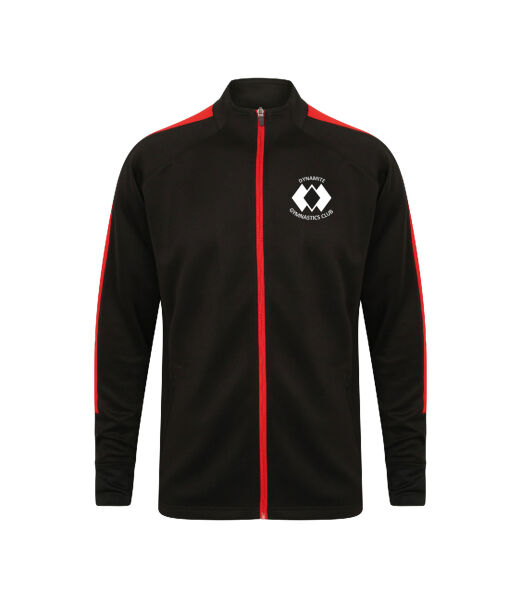DYNAMITE GYMNASTICS SENIOR KNITTED TRACKSUIT TOP - BLACK/RED Image