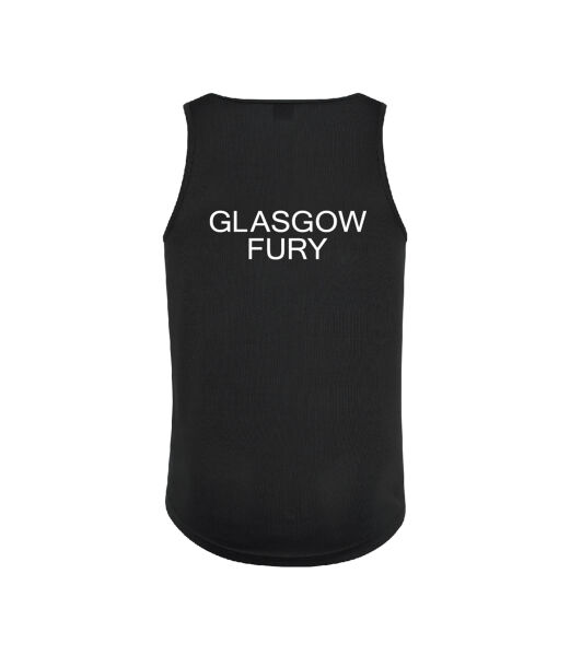 GLASGOW FURY NETBALL CLUB JUNIOR VEST TOP - BLACK Image