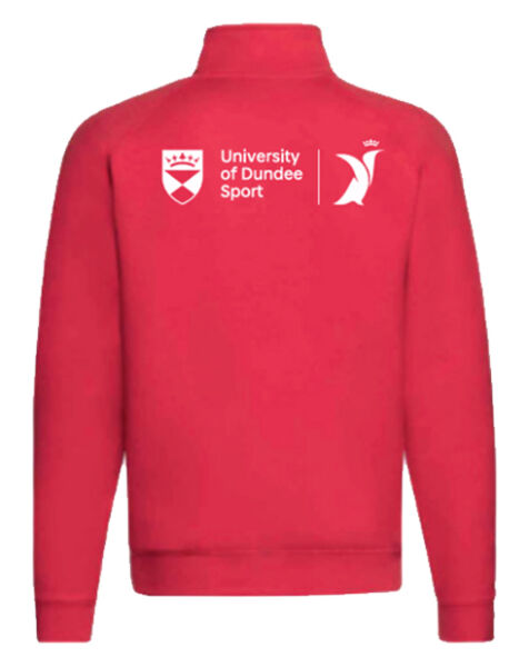 UOD PENGUIN SOPHOMORE ZIP NECK SWEATSHIRT - FIRE RED Image