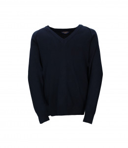 NAVY COTTON ACRYLIC V NECK Image