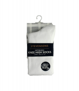 2 PACK WHITE KNEE HIGH SOCKS Image