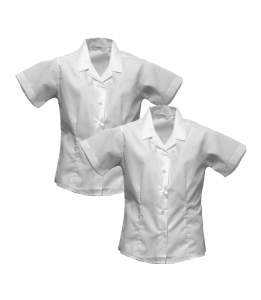 WHITE FITTED REVER BLOUSE Image