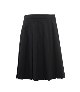 BLACK STITCHED DOWN PLEAT SKIRT Image