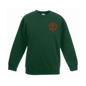 HRA HAMPTON COURT KIDS CLASSIC DROP SHOULDER SWEATSHIRT - BOTTLE GREEN Image