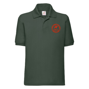 HRA HAMPTON COURT KIDS POLY/COTTON PIQUÉ POLO SHIRT - BOTTLE GREEN Image