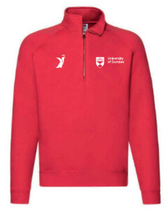 UOD PENGUIN SOPHOMORE ZIP NECK SWEATSHIRT - FIRE RED Image