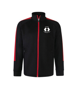 DYNAMITE GYMNASTICS JUNIOR KNITTED TRACKSUIT TOP - BLACK/RED Image