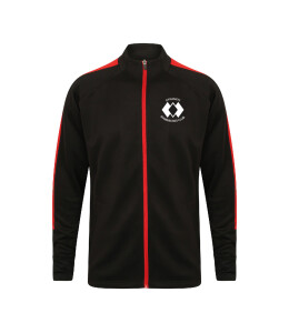 DYNAMITE GYMNASTICS SENIOR KNITTED TRACKSUIT TOP - BLACK/RED Image