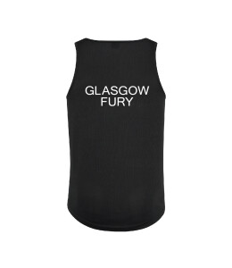 GLASGOW FURY NETBALL CLUB JUNIOR VEST TOP - BLACK Image