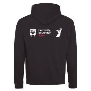 UOD PENGUIN CONTRAST HOODIE - JET BLACK/FIRE RED Image